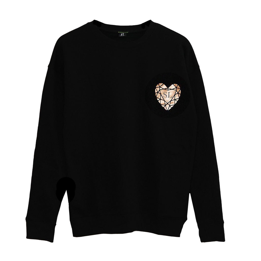 Milestones by AB x Style Reform Monogram Gem Heart Sweatshirt