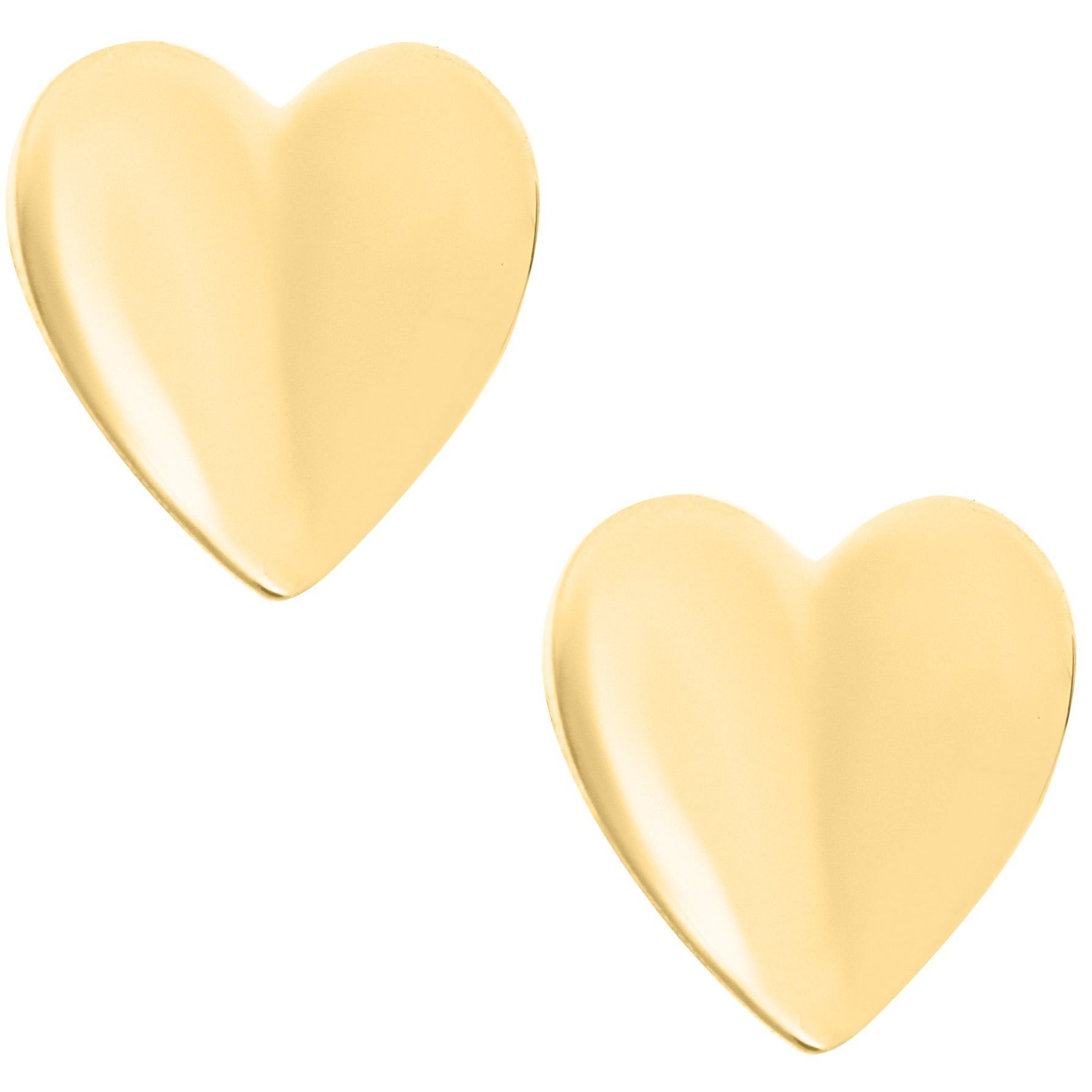 Classic Puffy Heart Children's Safety Screw Back Stud Earrings
