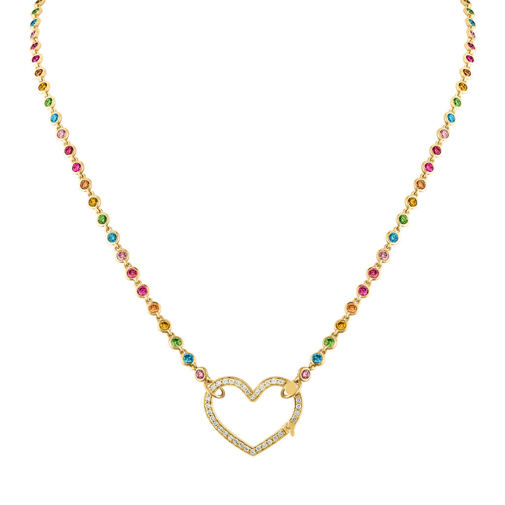 Gemstone or Diamond Closure Necklace