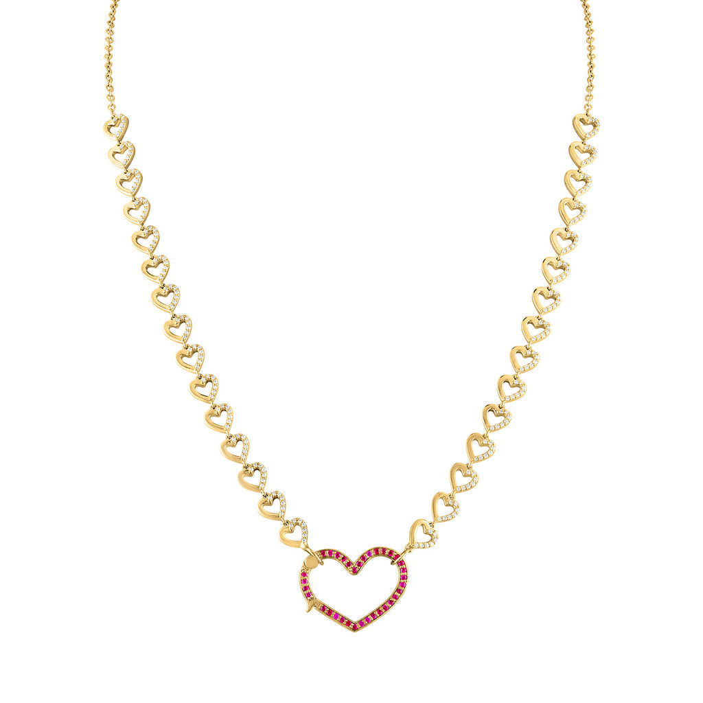 Gemstone or Diamond Closure Necklace