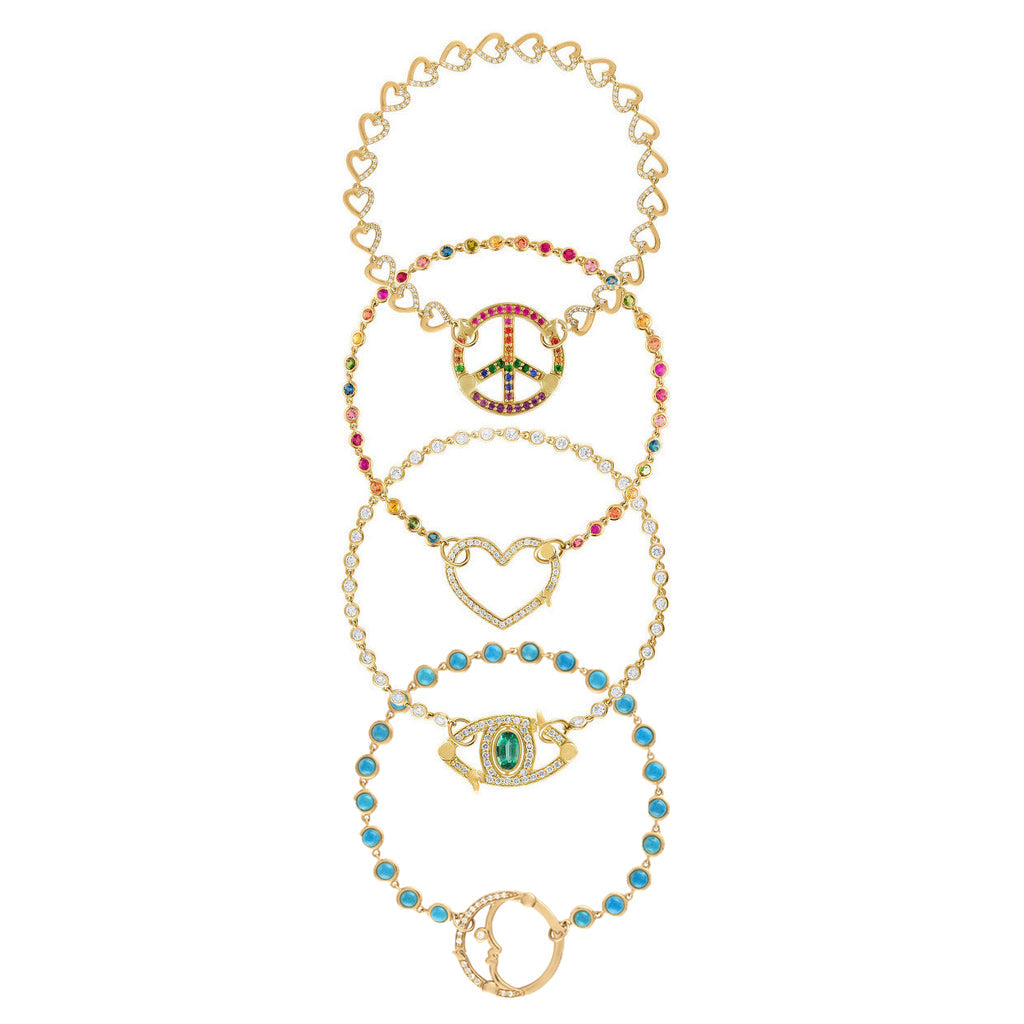 Diamond or Gemstone Closure Bracelet
