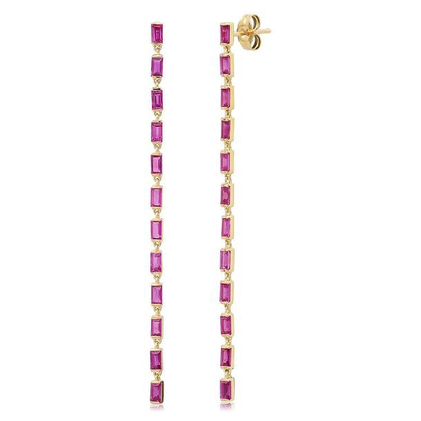 Eriness Baguette Link Earrings
