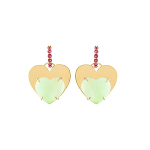 Precious Hearts & Huggie Hoop Drop Earrings