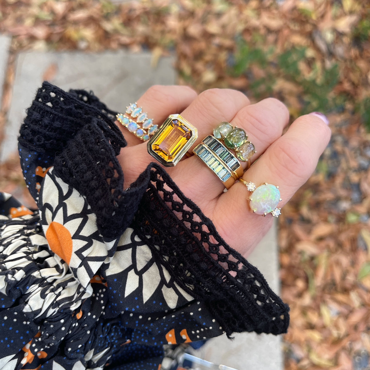 Le Cinq Opal Band Ring