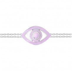 light pink evil eye bracelet