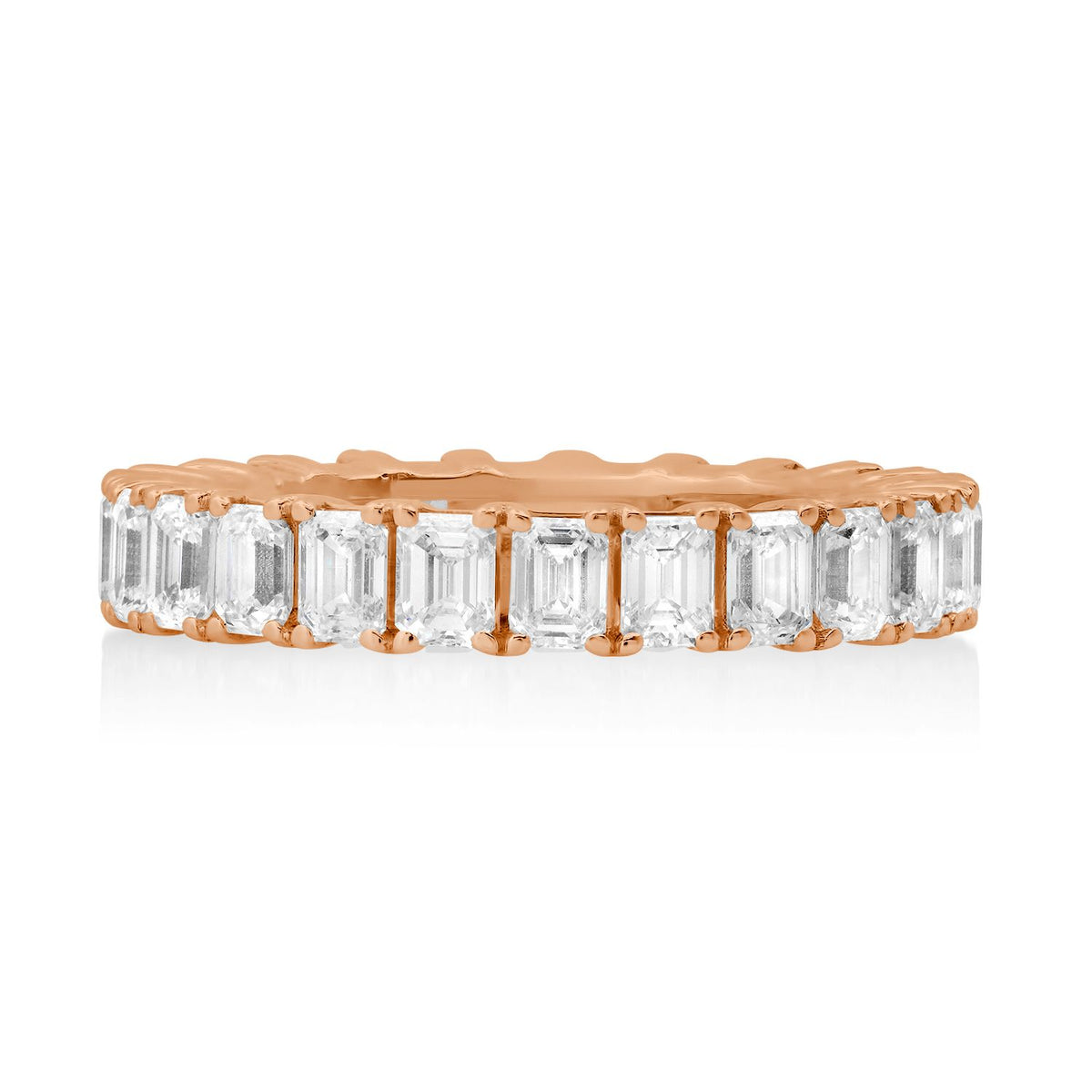 The Pretty Diamond Emerald Cut Eternity Ring