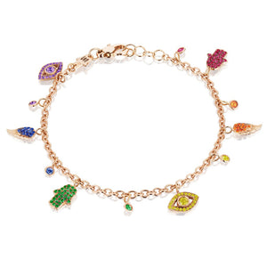 netali nissim rainbow sapphire charm bracelet