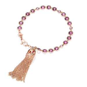 rhodolite garnet netali nissim pom pom tassel bracelet