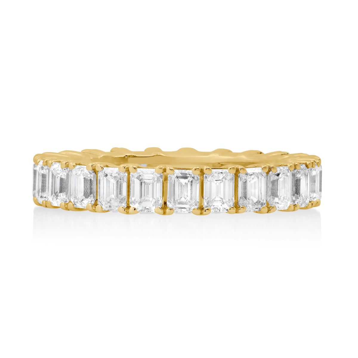 The Pretty Diamond Emerald Cut Eternity Ring