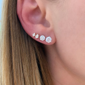Sustainable 1.23ctw Brilliant Diamond 3 Prong Stud Earrings