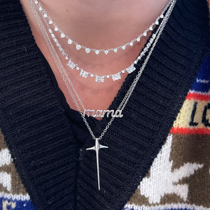 Delicate Luxe Graduated Round Diamond Necklace