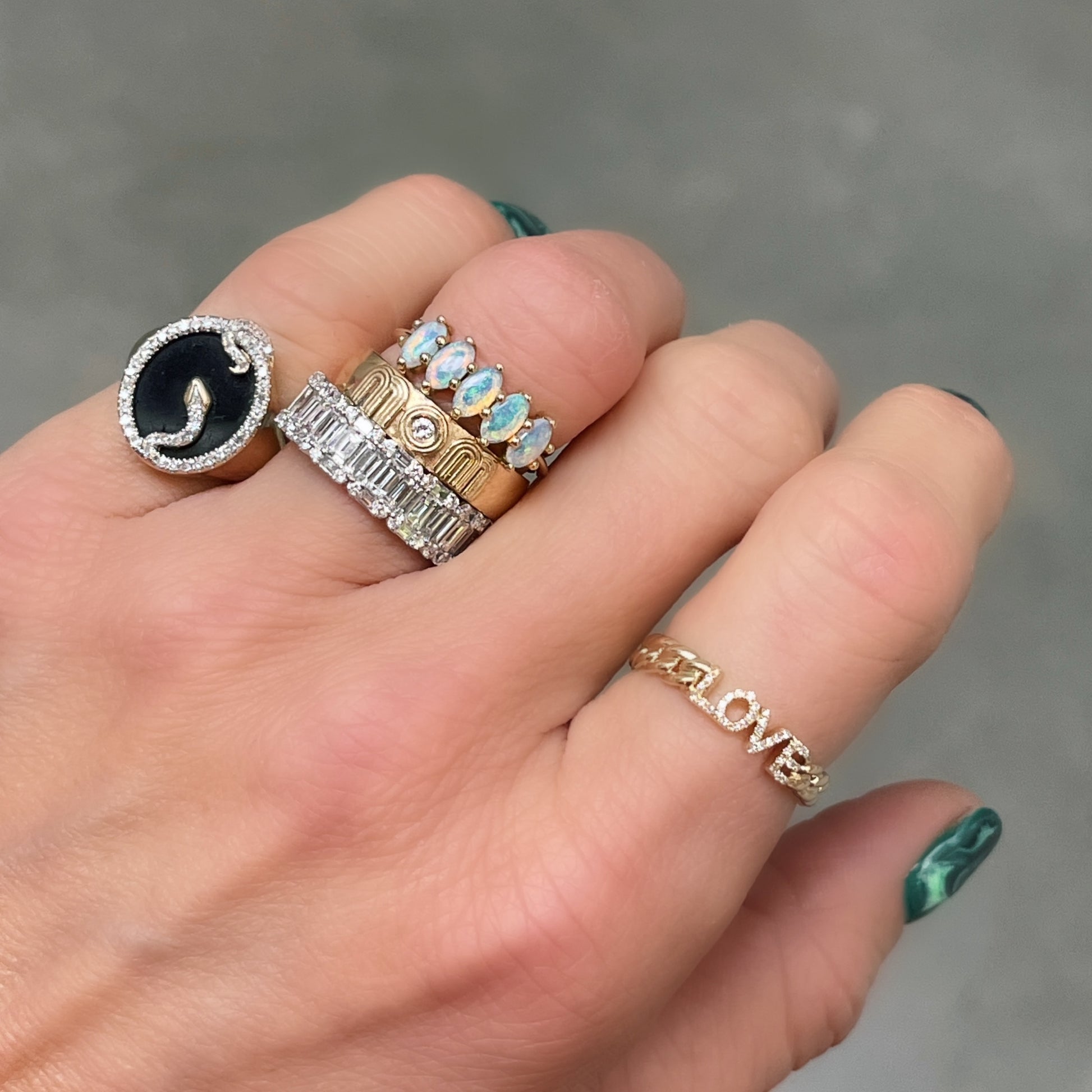 Le Cinq Opal Band Ring