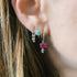 Continuous Diamond Drop Stud Earrings