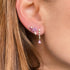 Sweet Pink Sapphire and Diamond Mushroom Stud Earrings
