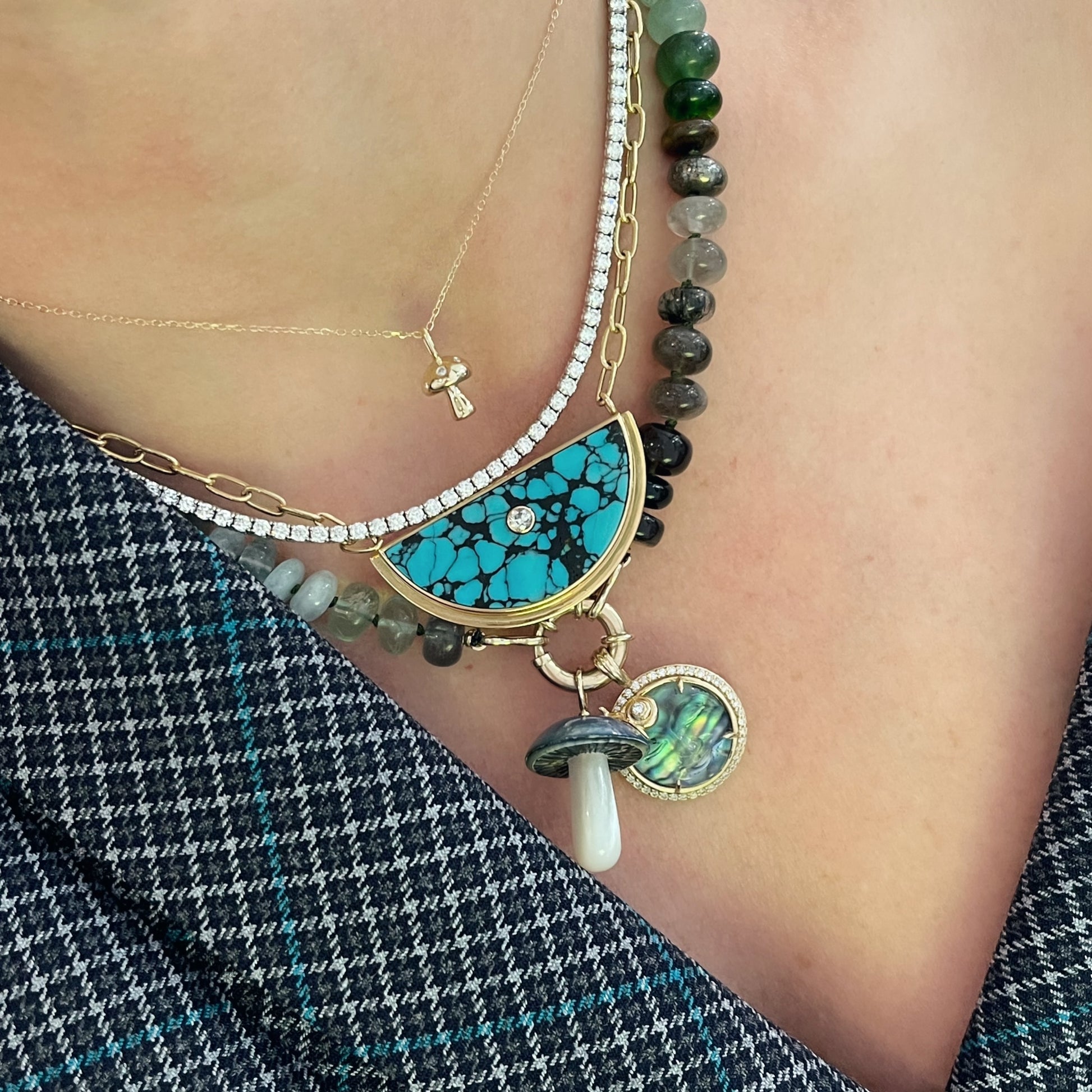 Luminous Glow Moon Face Charm Pendant