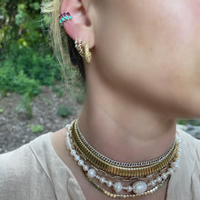 Pasta Large Pave Fusilli J Hoop Earrings