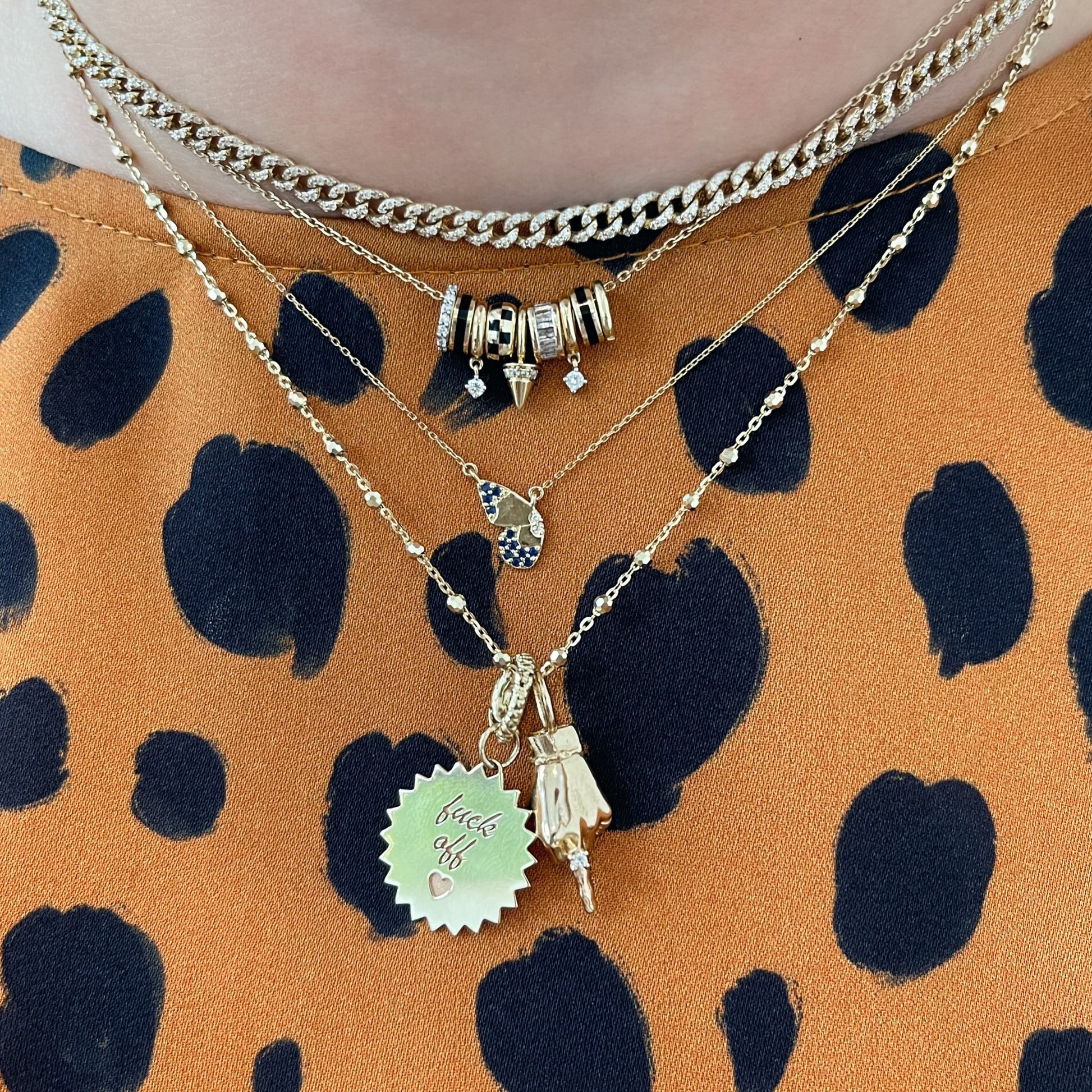 Fuck Off Gold Coin with Scalloped Edge & Heart