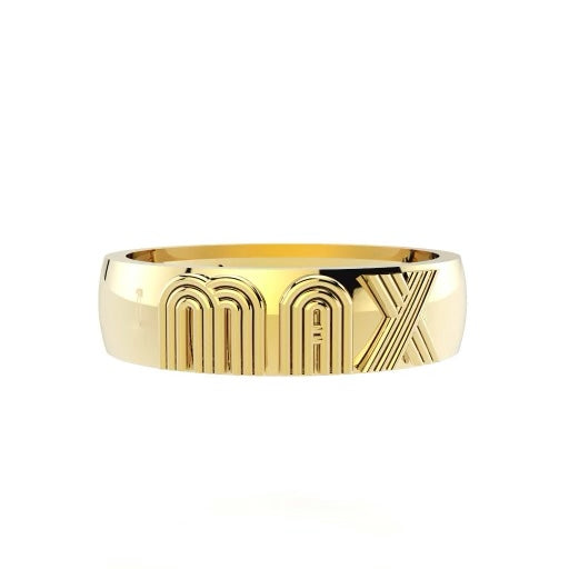 Cigar Band Monogram Ring, Personalized Jewelry