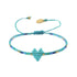 Thin Beaded Heart Bracelet