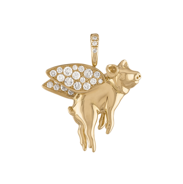 Believe in Love Pig Pendant Charm