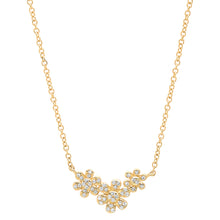 Diamond Flower Cluster Necklace