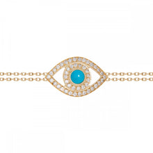 Diamond & Turquoise Evil Eye Bracelet