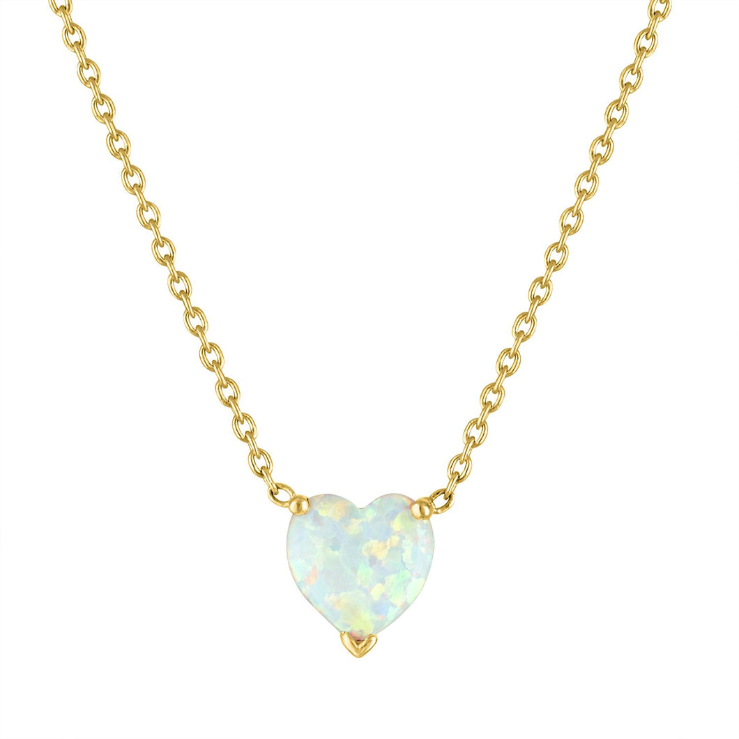 The Zoey Opal Heart Necklace