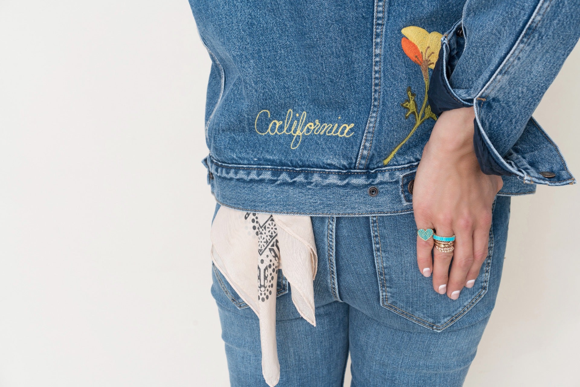 The Ashleigh Bergman Collective x Eriness Turquoise Baguette Eternity Band Ring